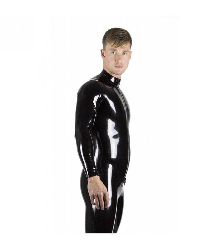Full latex catsuit for men