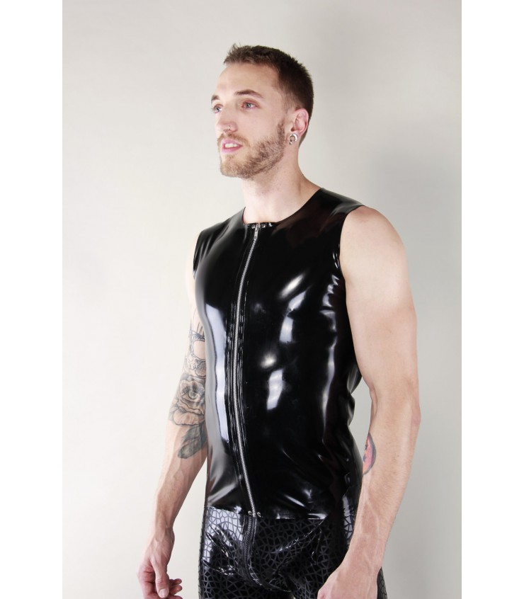 Latex Zip Top for men